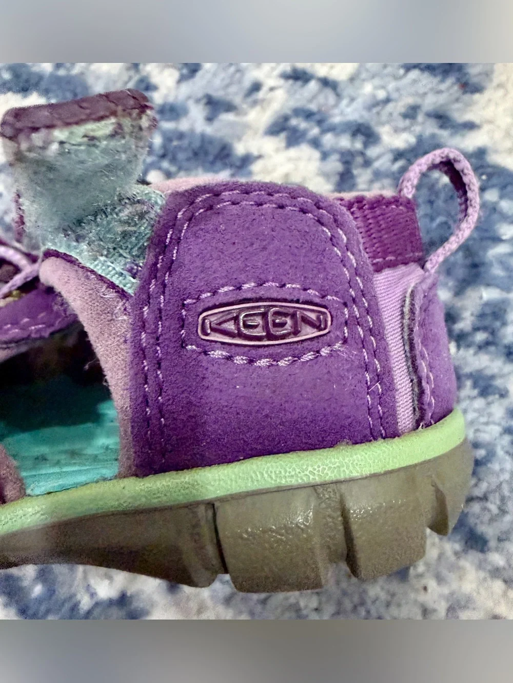 Keen Purple Kids Sandals with Aqua Accents